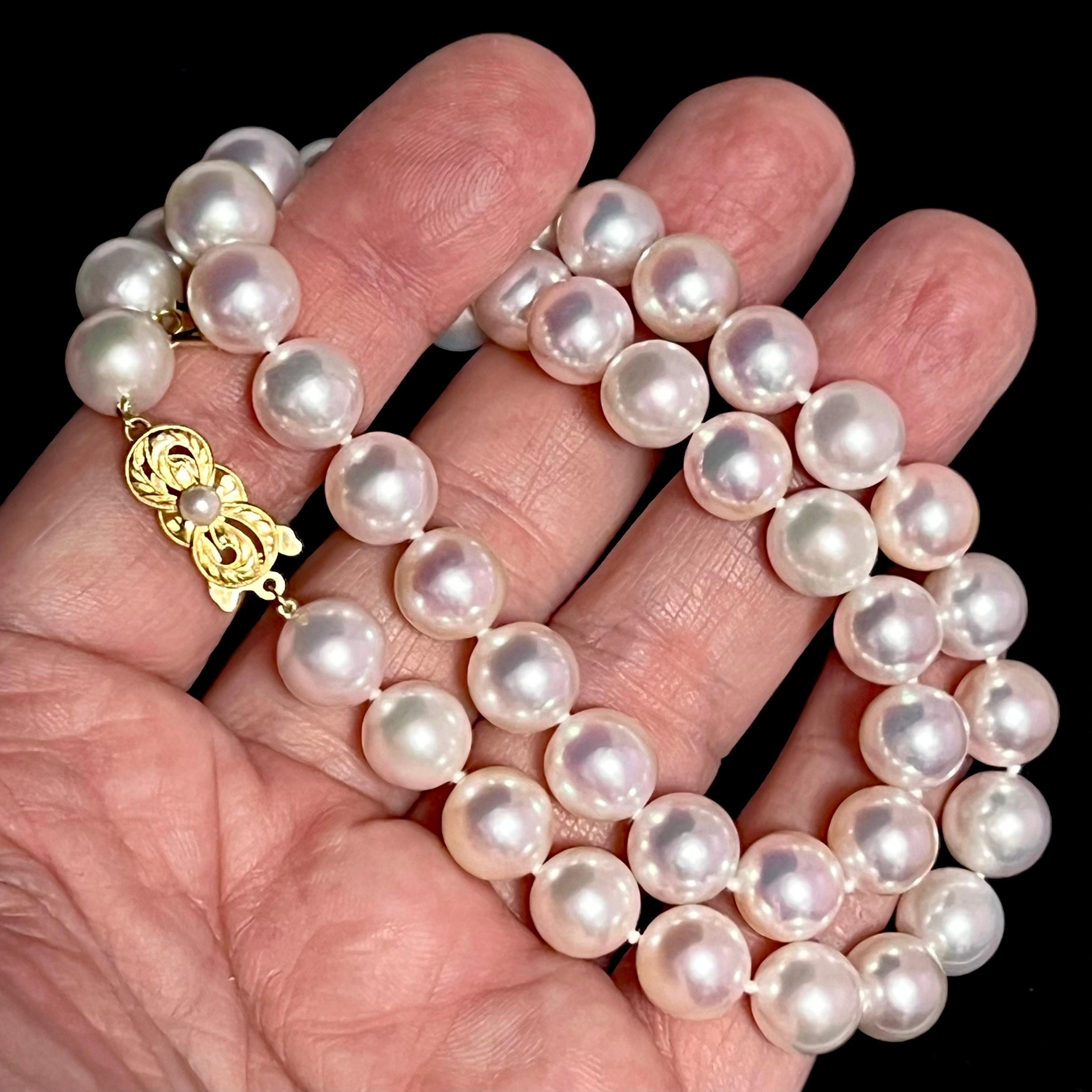 Mikimoto Estate Akoya Pearl Necklace 18