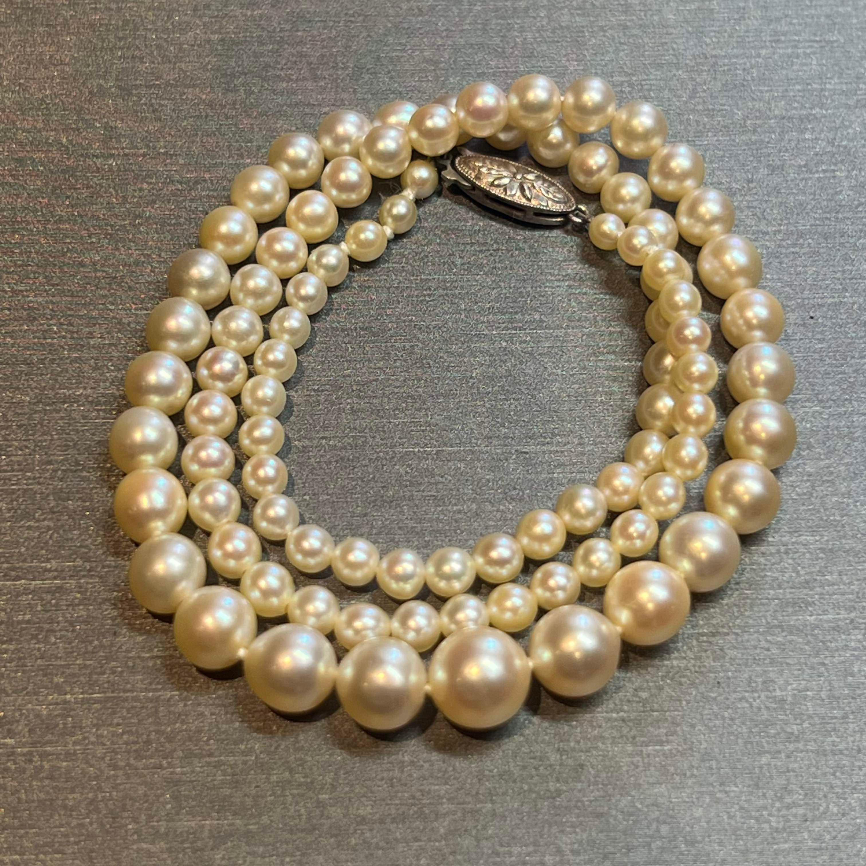 Mikimoto Estate Akoya Pearl Necklace 18