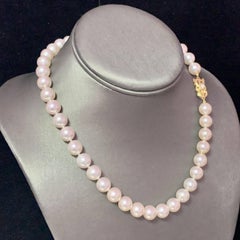 Mikimoto Estate Akoya Perlenkette 18k Gold zertifiziert