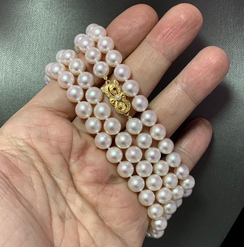 Mikimoto Estate Akoya Pearl Necklace 18KT YG 36 IN Certified $18,950 017649

This is a One of a Kind Unique Custom Made Glamorous Piece of Jewelry!

Nothing says, “I Love you” more than Diamonds and Pearls!

This item has been Certified, Inspected,