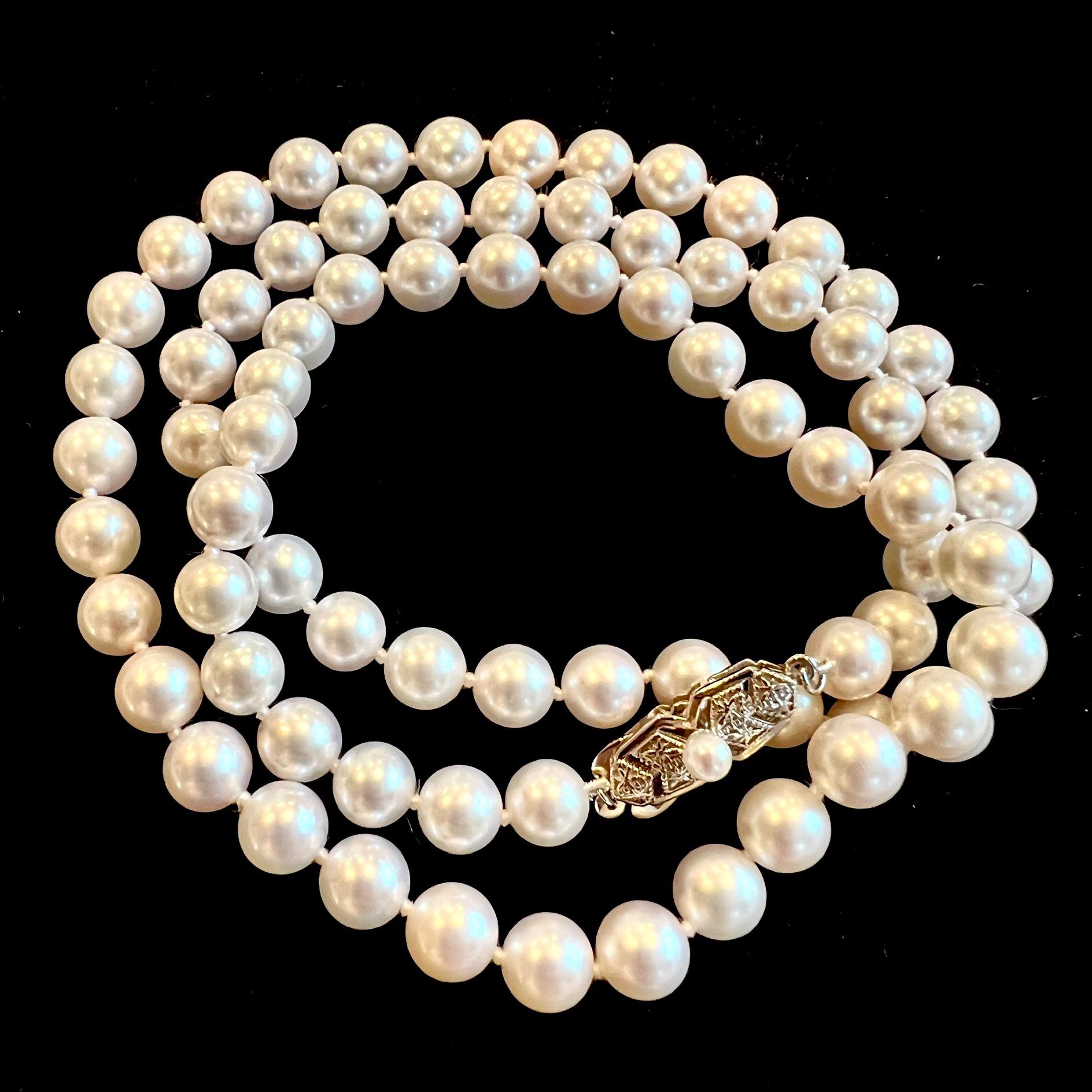 Mikimoto Estate Collana di Perle Akoya 24