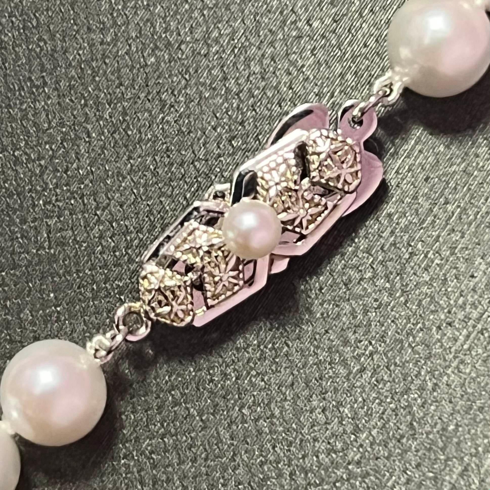 Donna Mikimoto Estate Collana di Perle Akoya 24