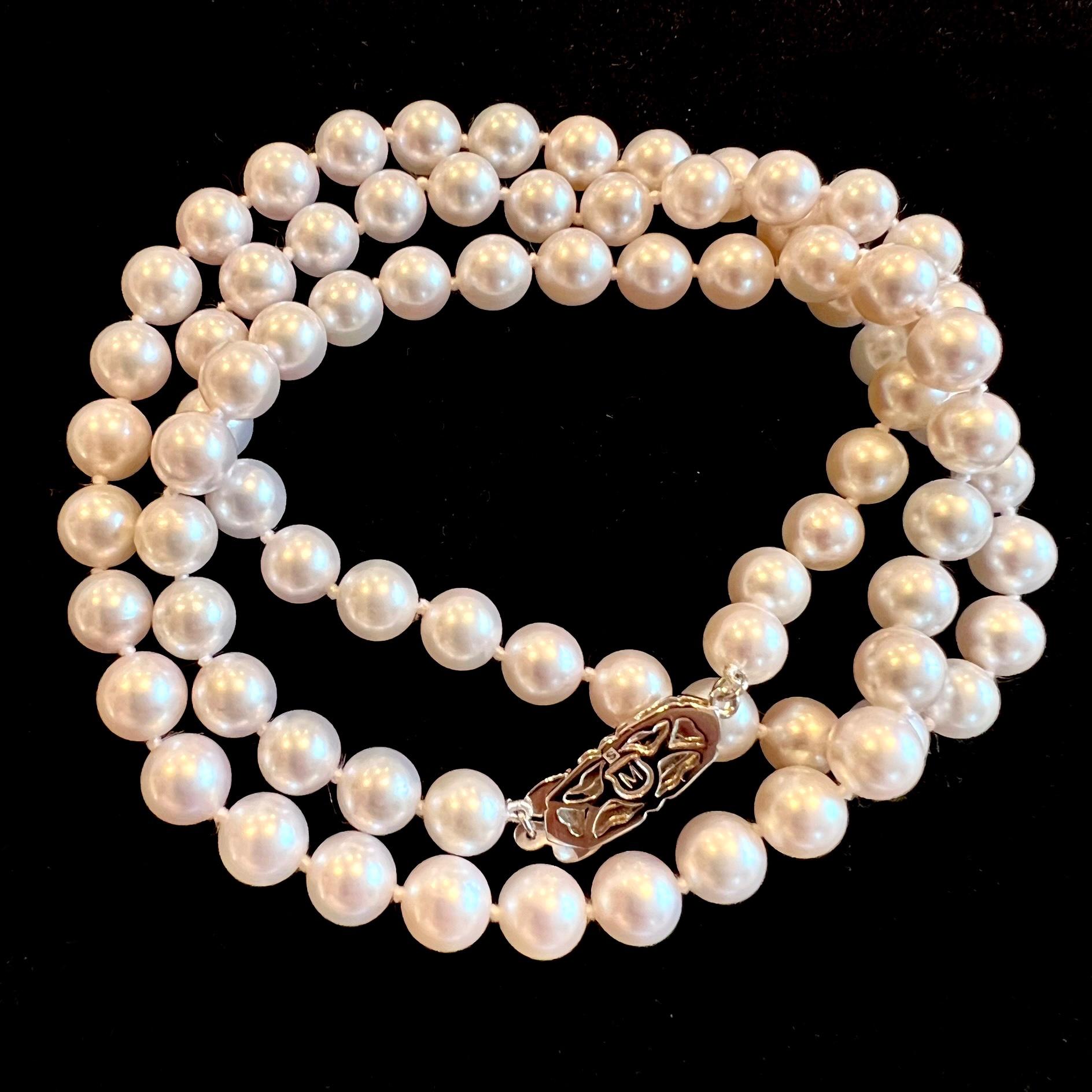 Mikimoto Estate Collana di Perle Akoya 24