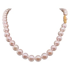 Mikimoto Estate Akoya Pearl Necklace Certified
