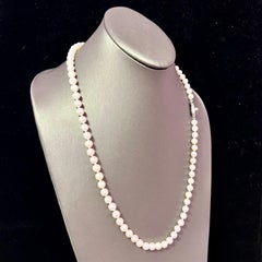 Mikimoto Estate Akoya Perlenkette Set 24" 18k W Gold 7 mm zertifiziert