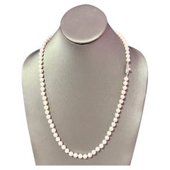 Mikimoto Estate Akoya Collier de perles de 24 pouces avec or 18 carats certifié 7 mm