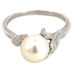 Mikimoto Estate Bague en perles d'Akoya 7 Silver 7.85 mm