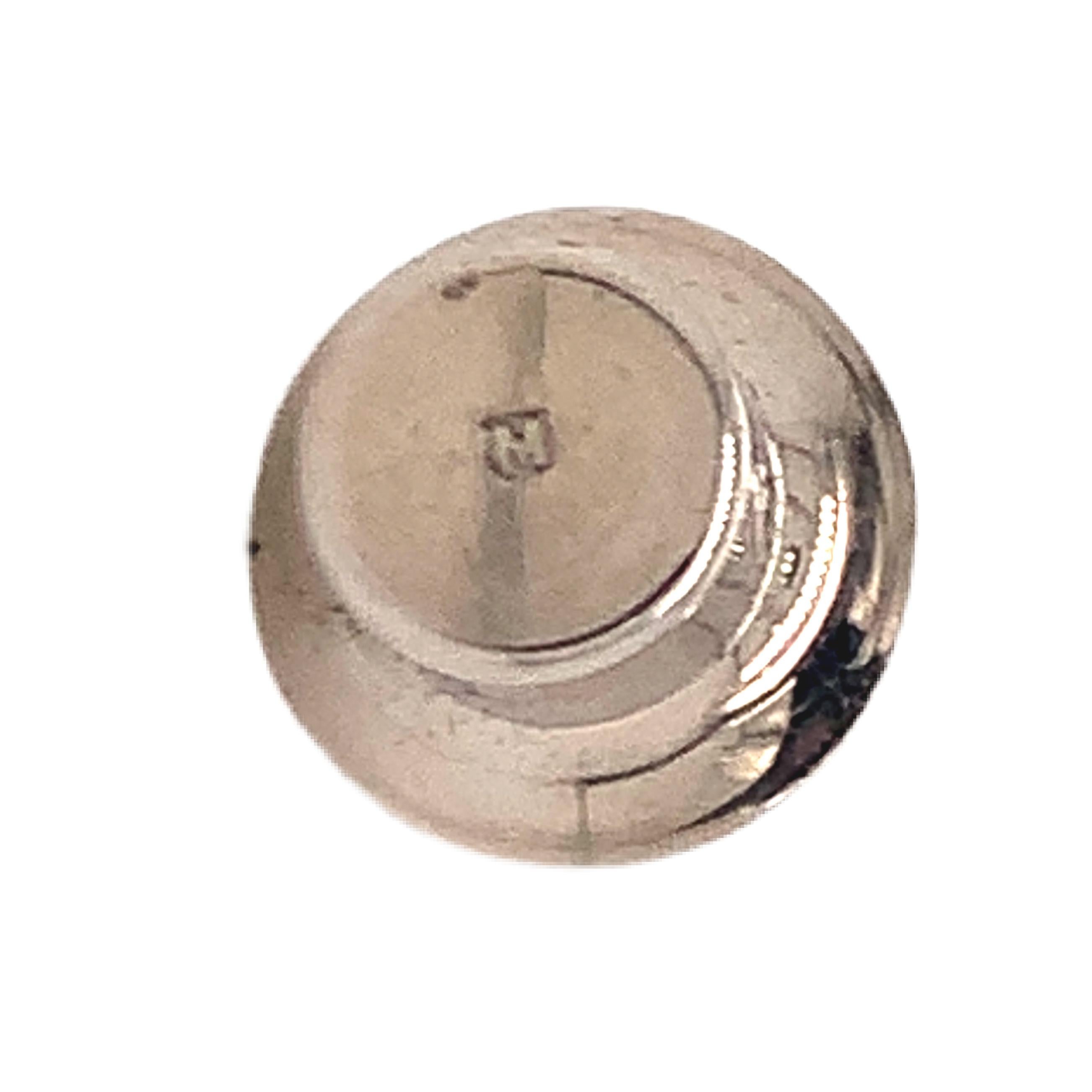 Round Cut Mikimoto Estate Akoya Pearl Tie Pin for Men Sterling Silver