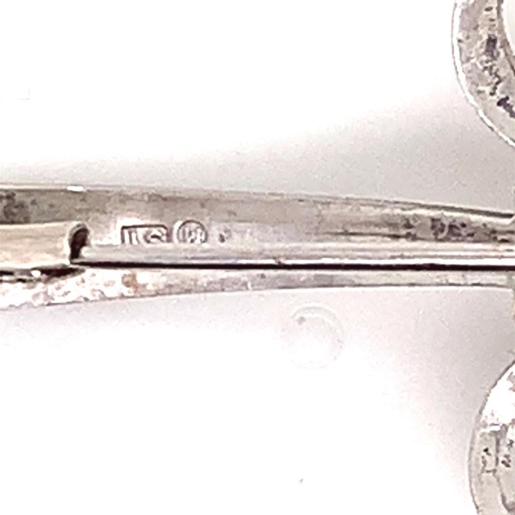 Mikimoto Estate Pin Brooch Sterling Silver 5.285 Gr 5