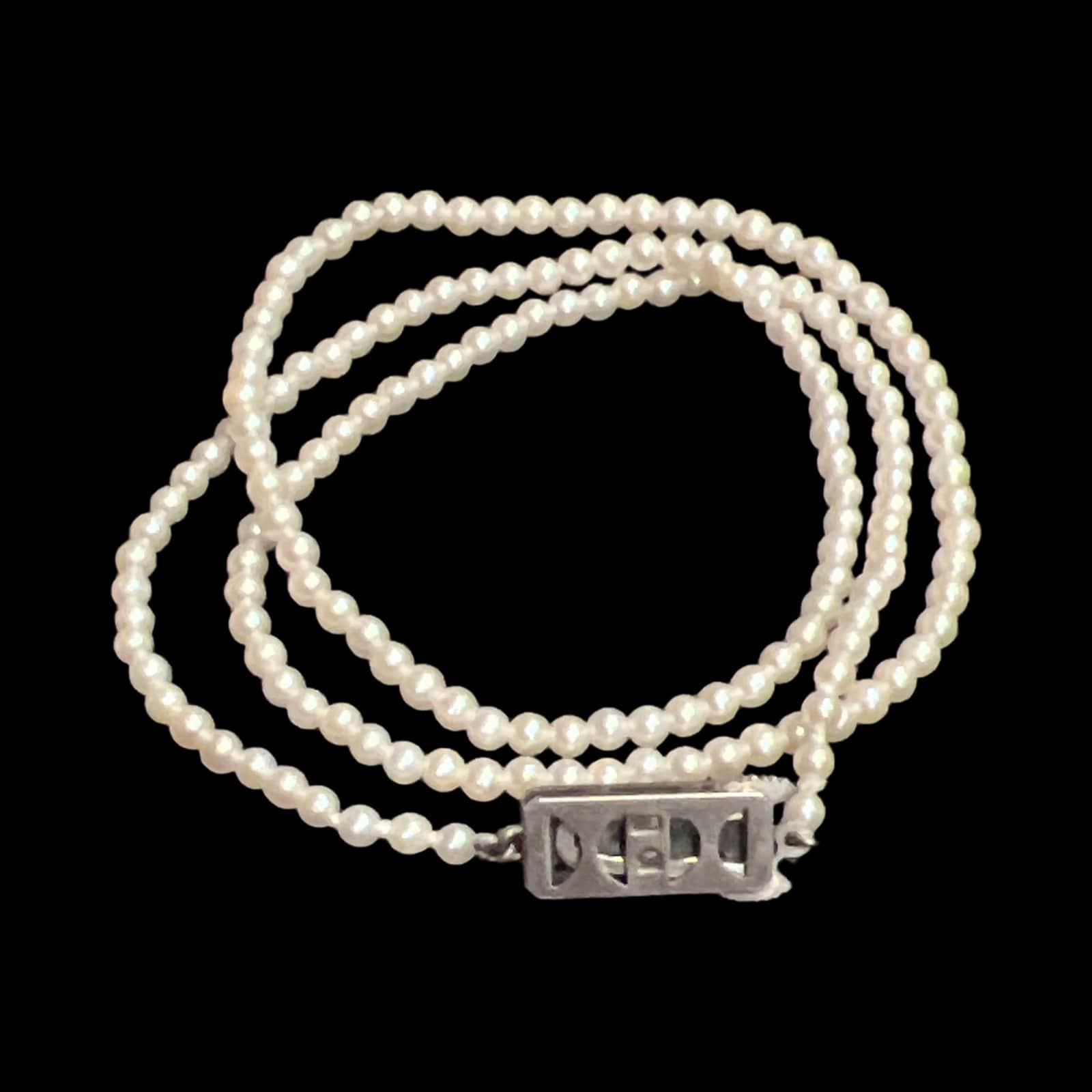 Mikimoto Estate Rare Baby Akoya Pearl Necklace 16