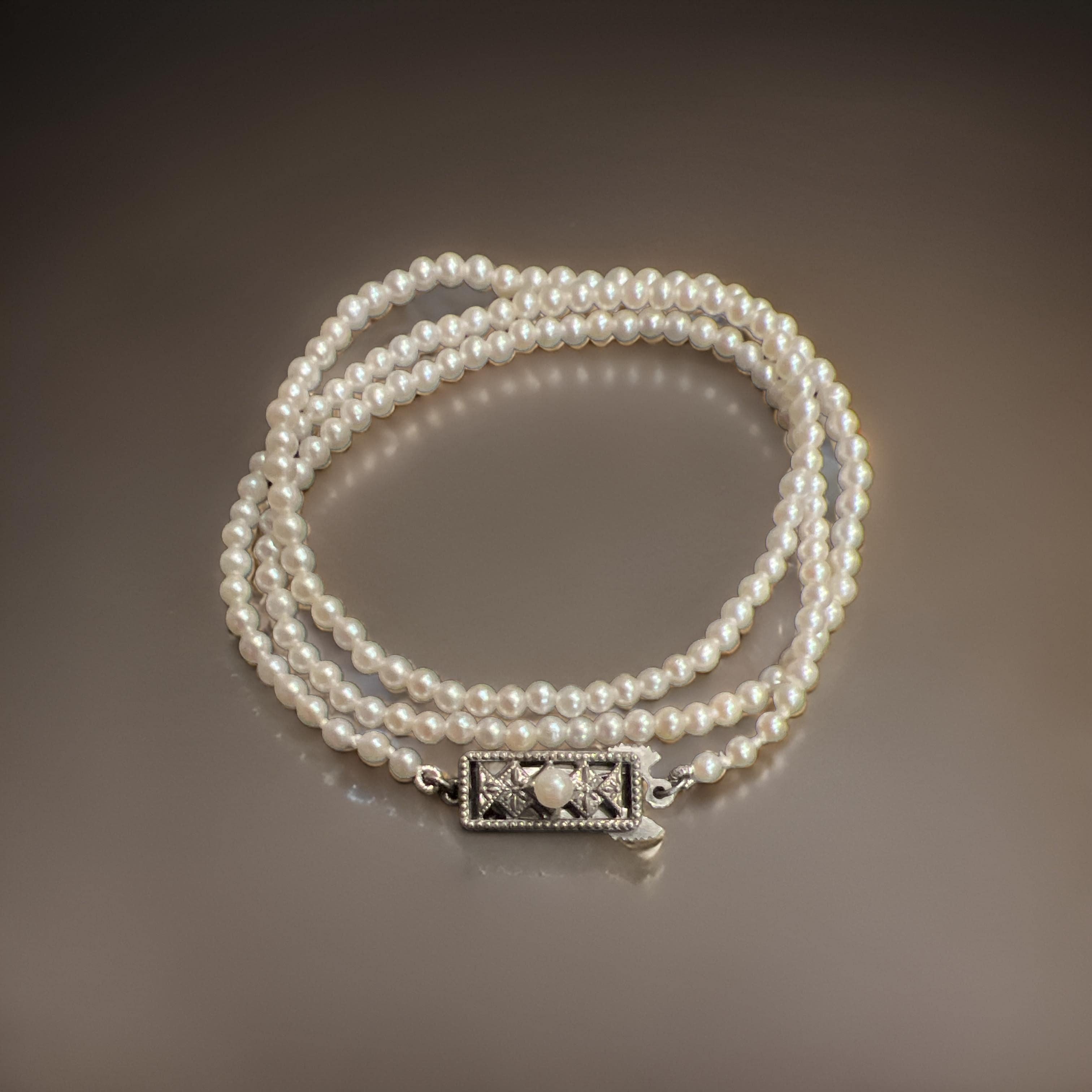Mikimoto Estate Rare Baby Akoya Pearl Necklace 16