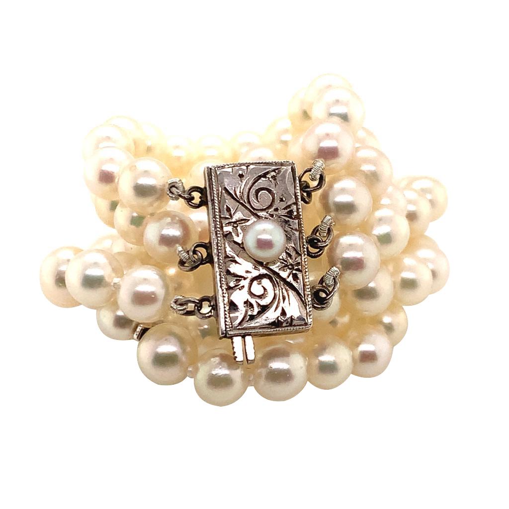 Fine Quality Mikimoto Estate Silver Akoya Pearl Bracelet 5 mm 7 in Certified $2,950 017793

This is a One of a Kind Unique Custom Made Glamorous Piece of Jewelry!

Nothing says, “I Love you” more than Diamonds and Pearls!

This item has been