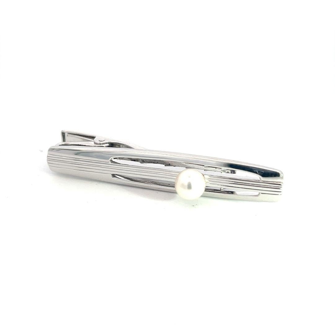 Donna Barretta per cravatta Mikimoto Estate in argento sterling 6,35 mm in vendita