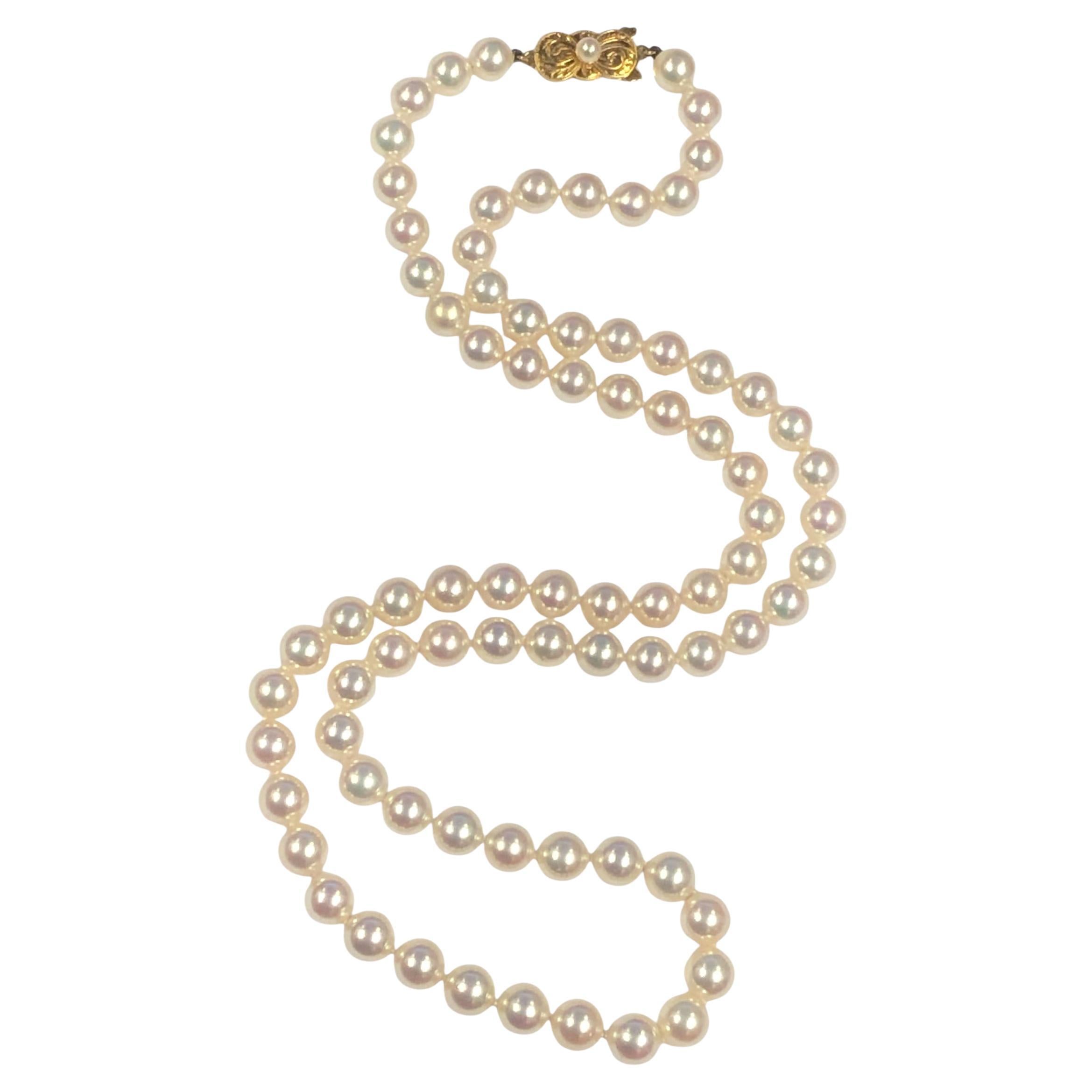 Mikimoto Fine 23 inch Pearl Strand necklace