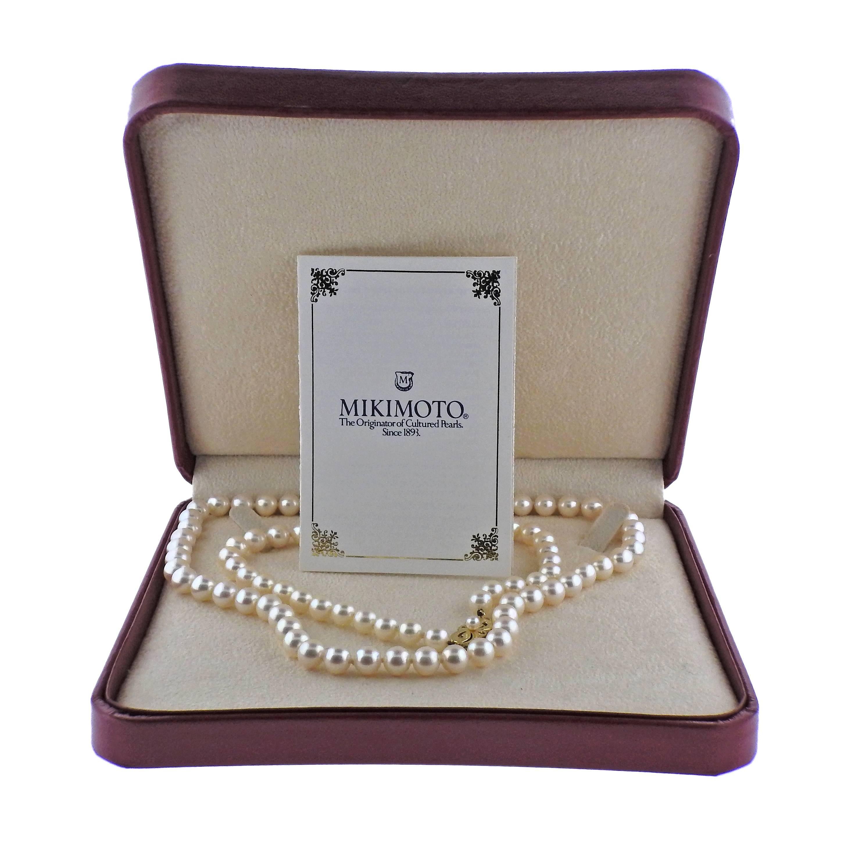 Mikimoto Gold Pearl Strand Necklace 2