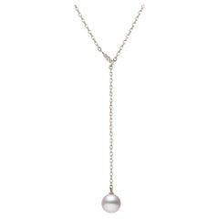 Mikimoto Gold Akoya Pearl Lariat Drop Pendant MPQ10180ADXK