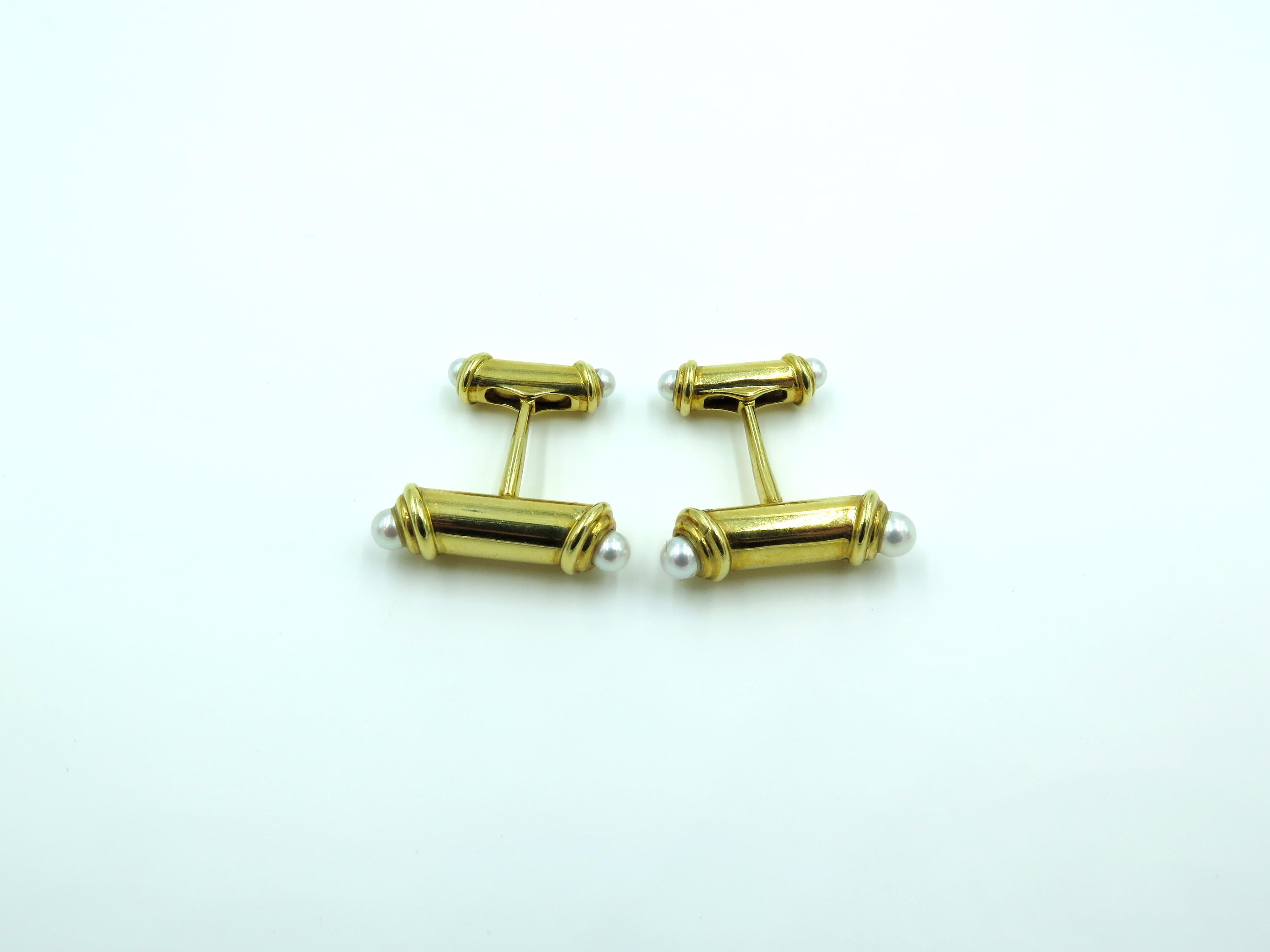mikimoto pearl cufflinks