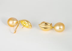 Mikimoto Golden South Sea Pearl Earrings