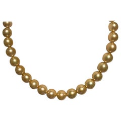 Mikimoto Golden South Sea Pearl Necklace XND13517GOX53851