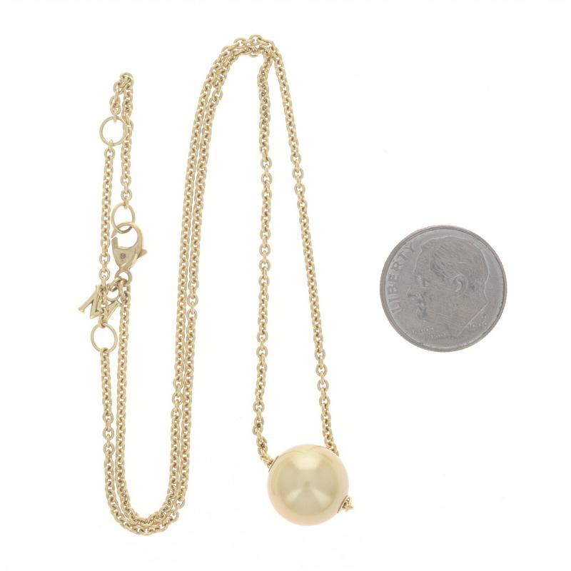 Collana con ciondolo di perle dorate dei mari del sud di Mikimoto - Oro giallo 18k regolabile In condizioni ottime in vendita a Greensboro, NC