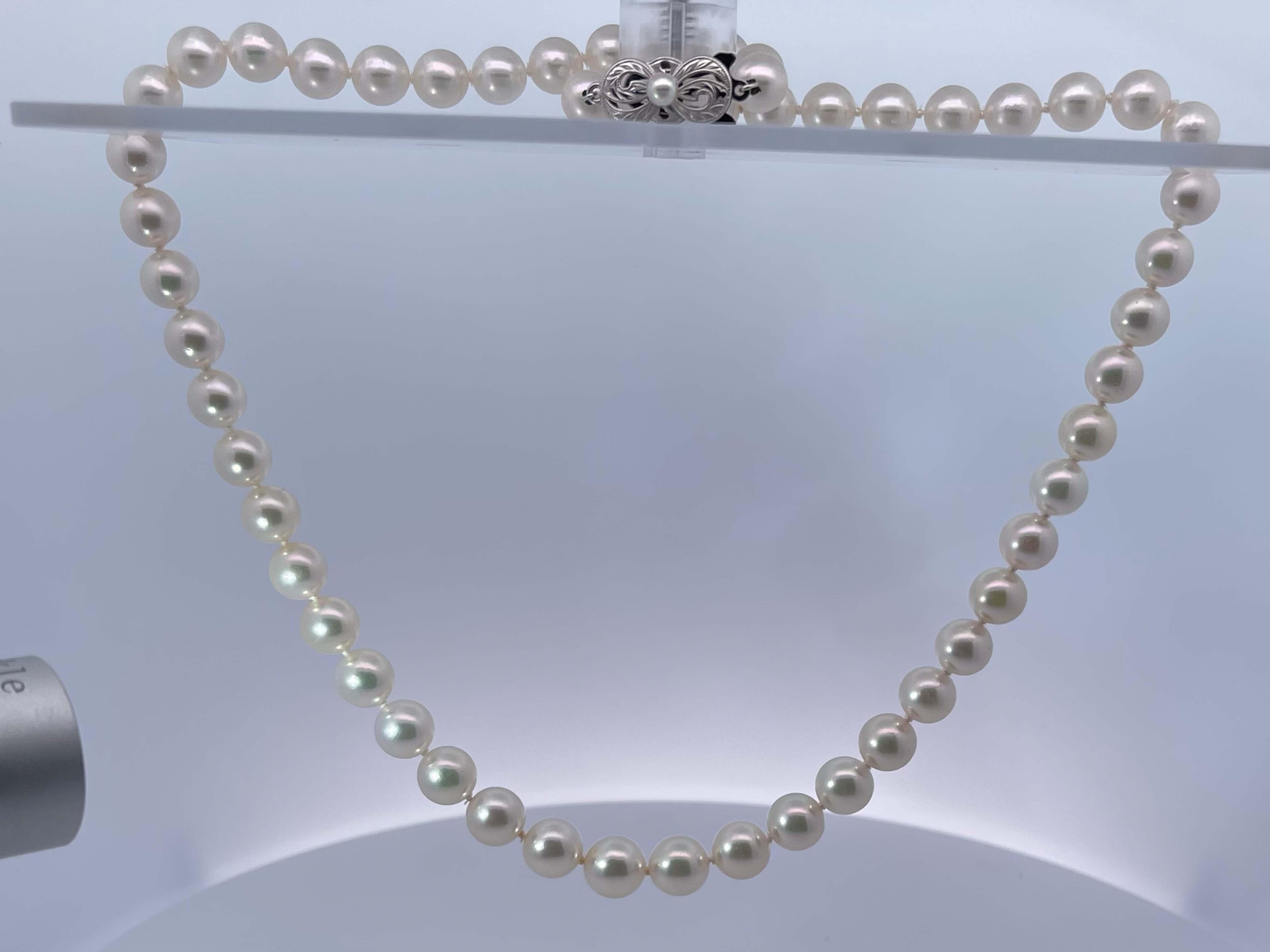 mikimoto graduated pearl necklace