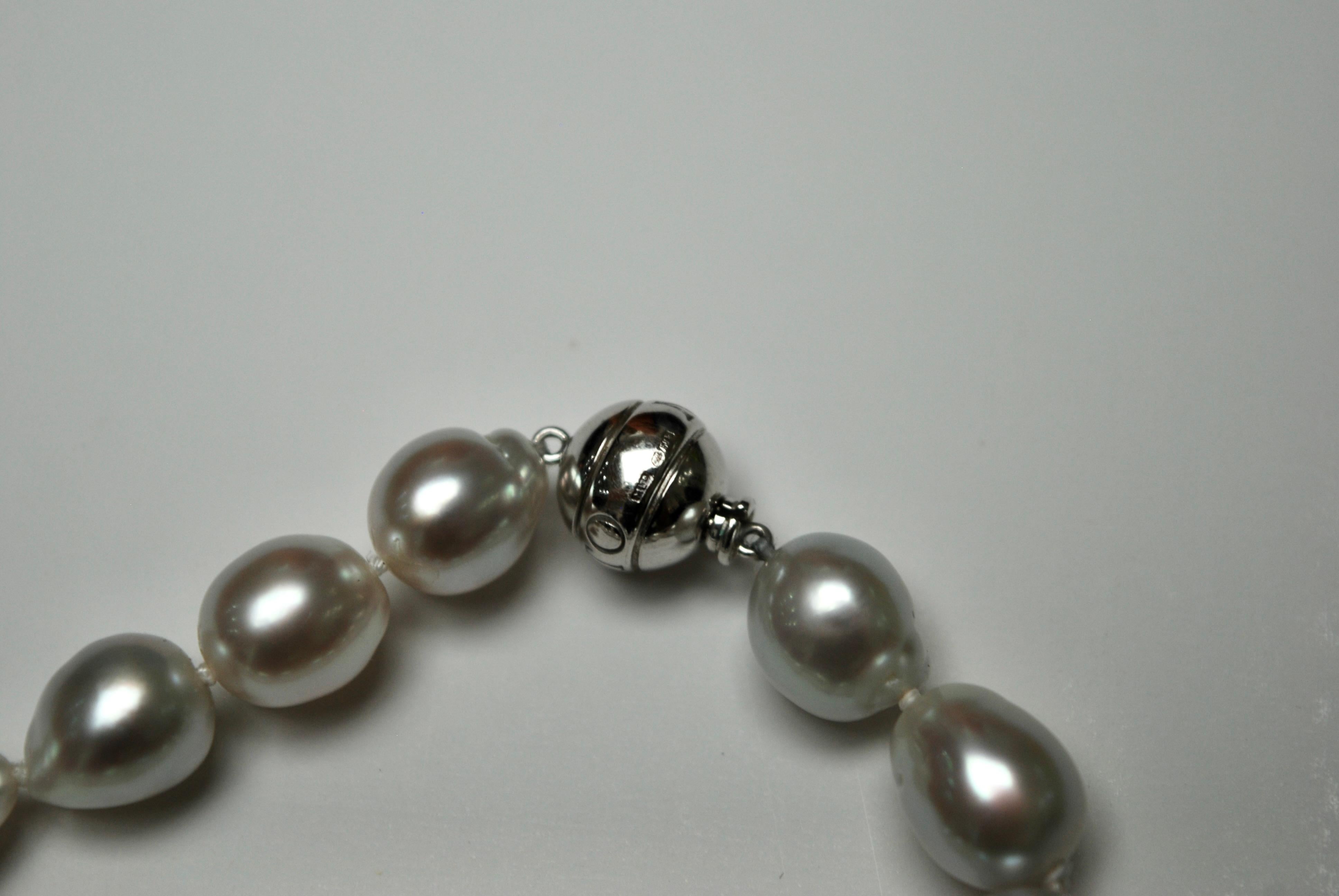Mikimoto Graduated Baroque Pearl Necklace For Sale 1