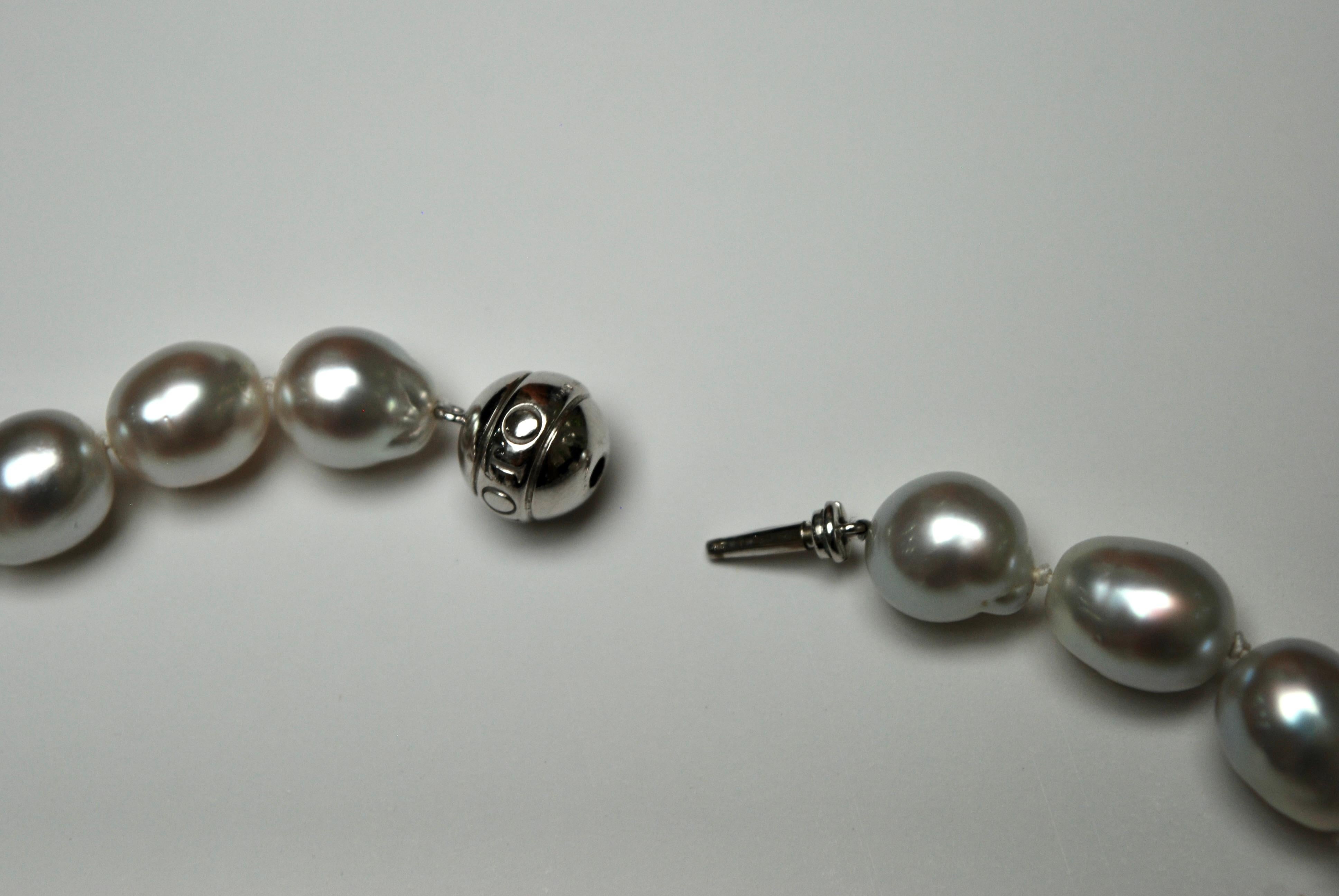 Mikimoto Graduated Baroque Pearl Necklace For Sale 2