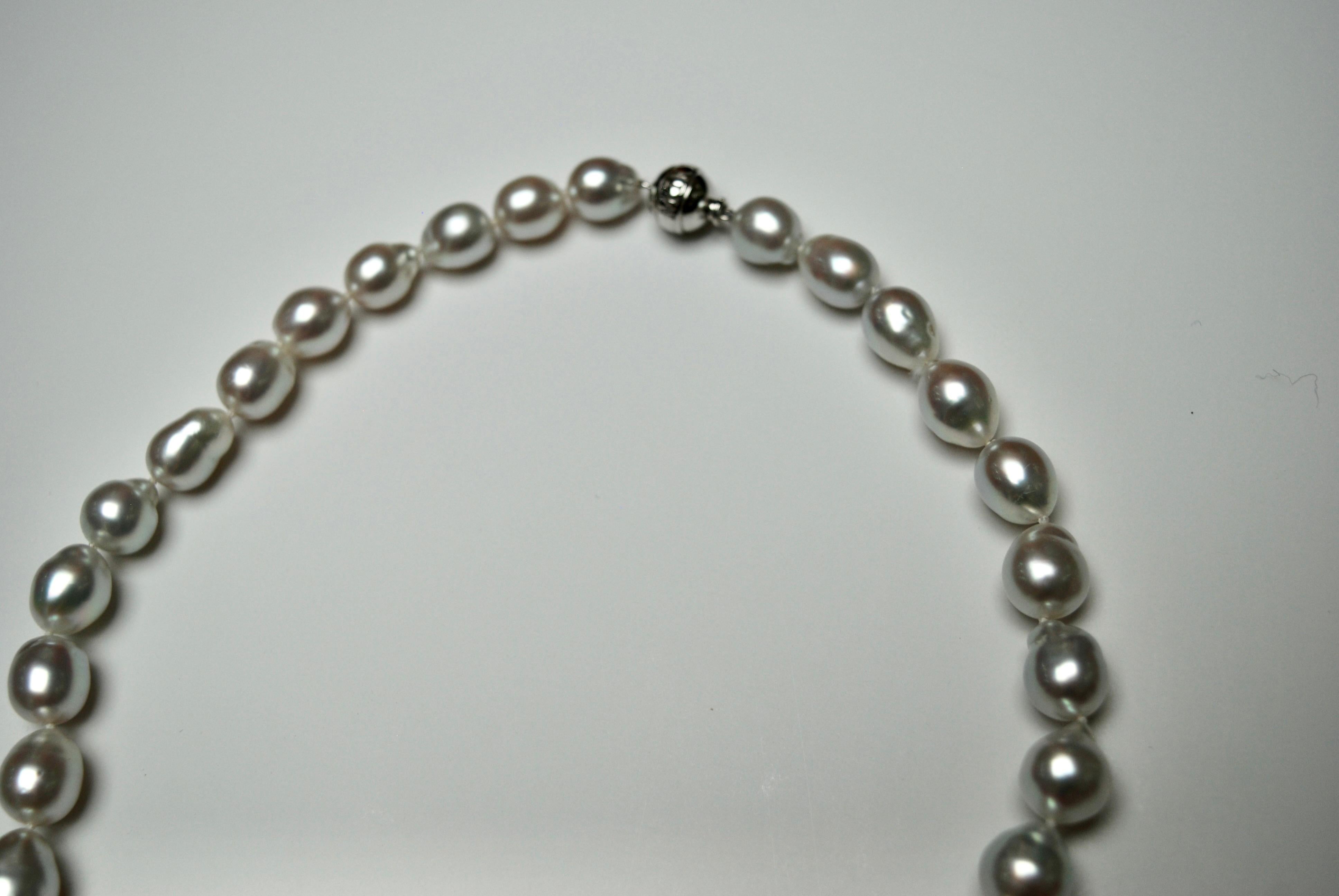 Mikimoto Graduated Baroque Pearl Necklace For Sale 3