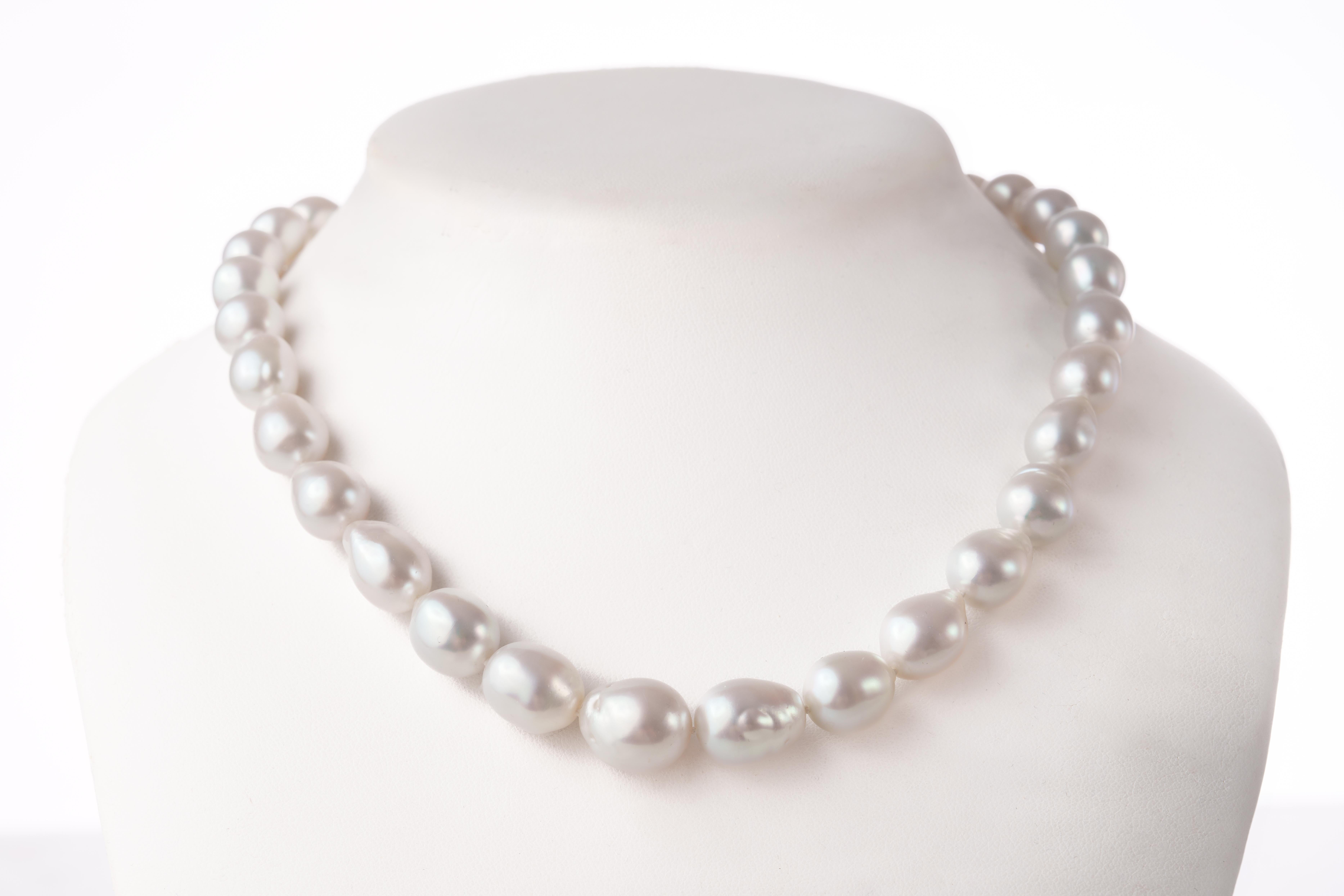 Bead Mikimoto Graduated Baroque Pearl Necklace For Sale