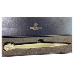 Mikimoto International Shell With Pearl Gold Tone Letter Opener