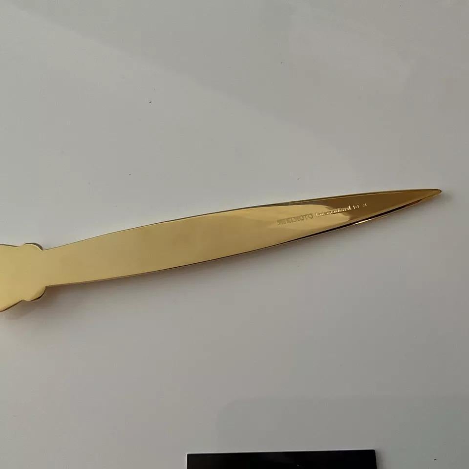 MIKIMOTO Japan Pearl and Shell Paper Knife Letter Opener In Excellent Condition For Sale In New York, NY