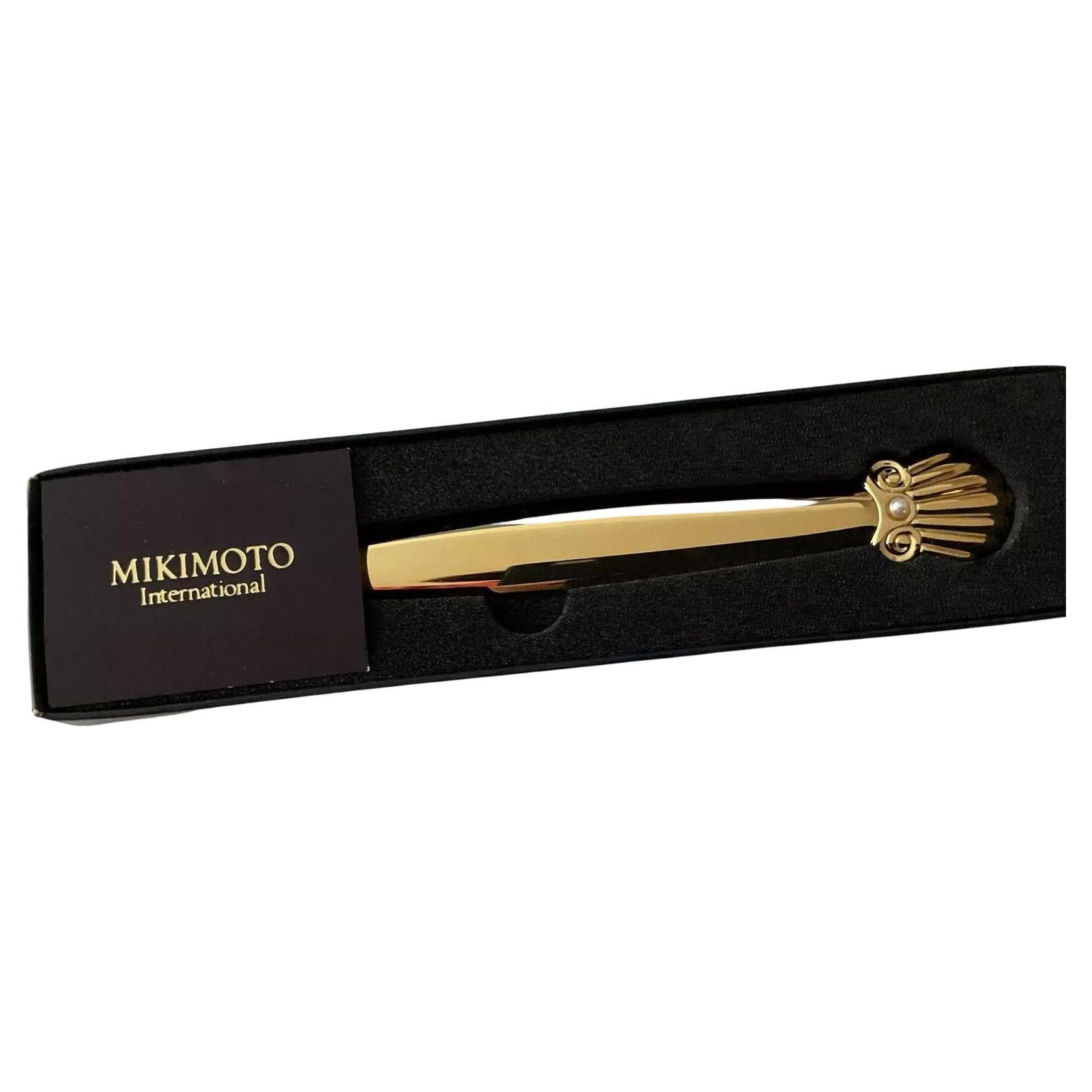 MIKIMOTO Japan Pearl and Shell Paper Knife Letter Opener For Sale