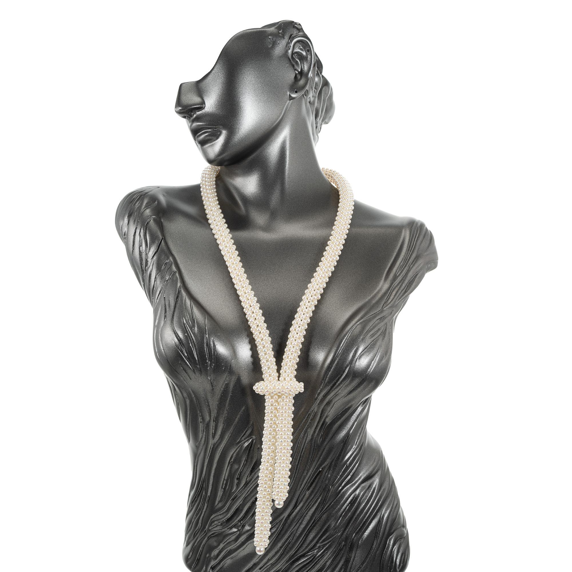 Mikimoto - Collana di perle giapponesi Akoya coltivate in stile Y In condizioni ottime in vendita a Stamford, CT