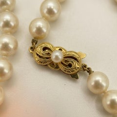 Mikimoto-Halskette mit japanischen Akoya-Perlen in 18-karätigem Gelbgold