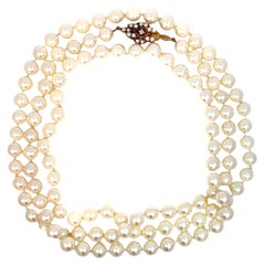 Mikimoto Lane Crawford Perlenkette aus 14k Gelbgold
