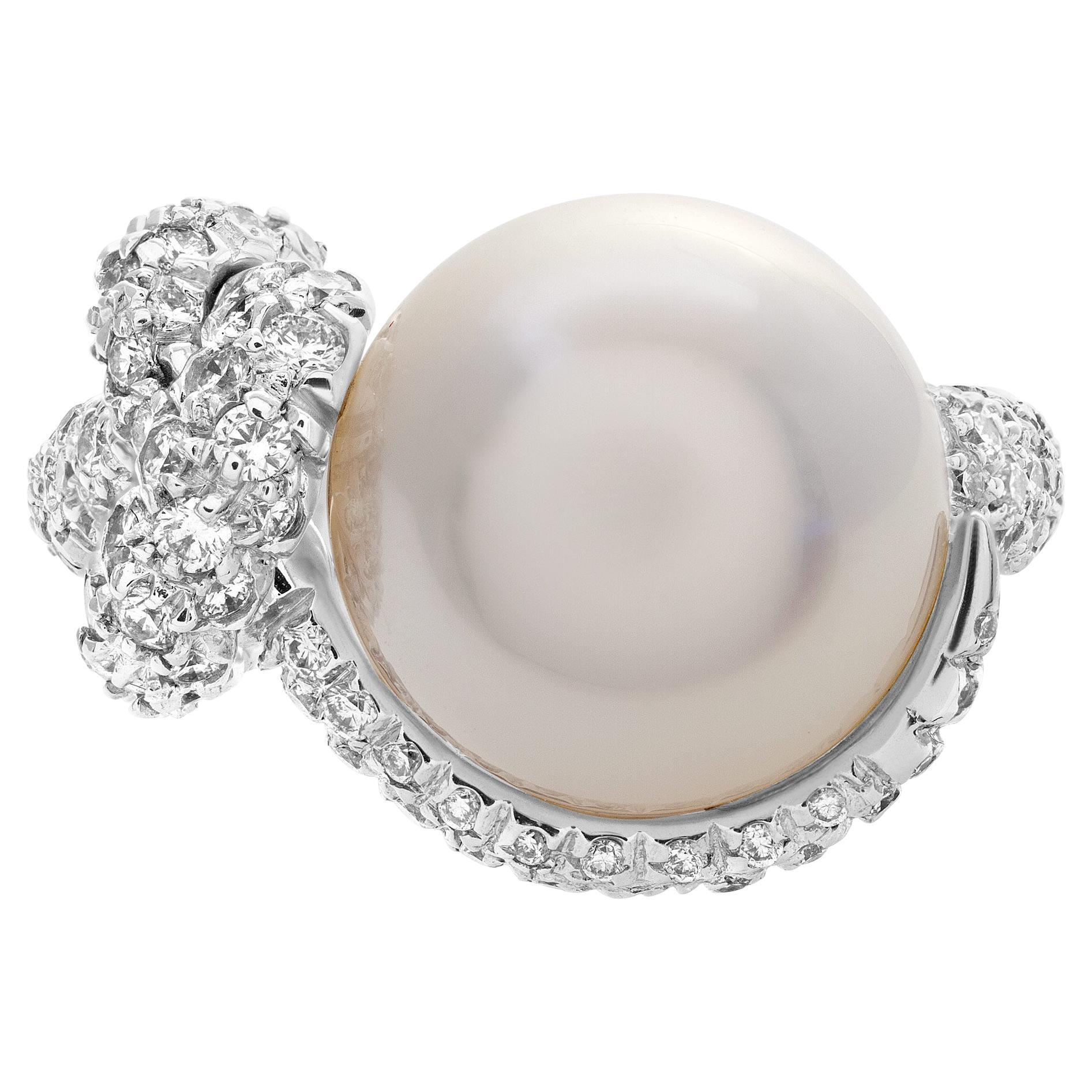 Mikimoto Milano South Sea Cultured Pearl Ring with High Grade, Excellent Luster