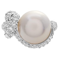 Mikimoto Milano Bague en perle de culture des mers du Sud de haute qualité, excellent lustre