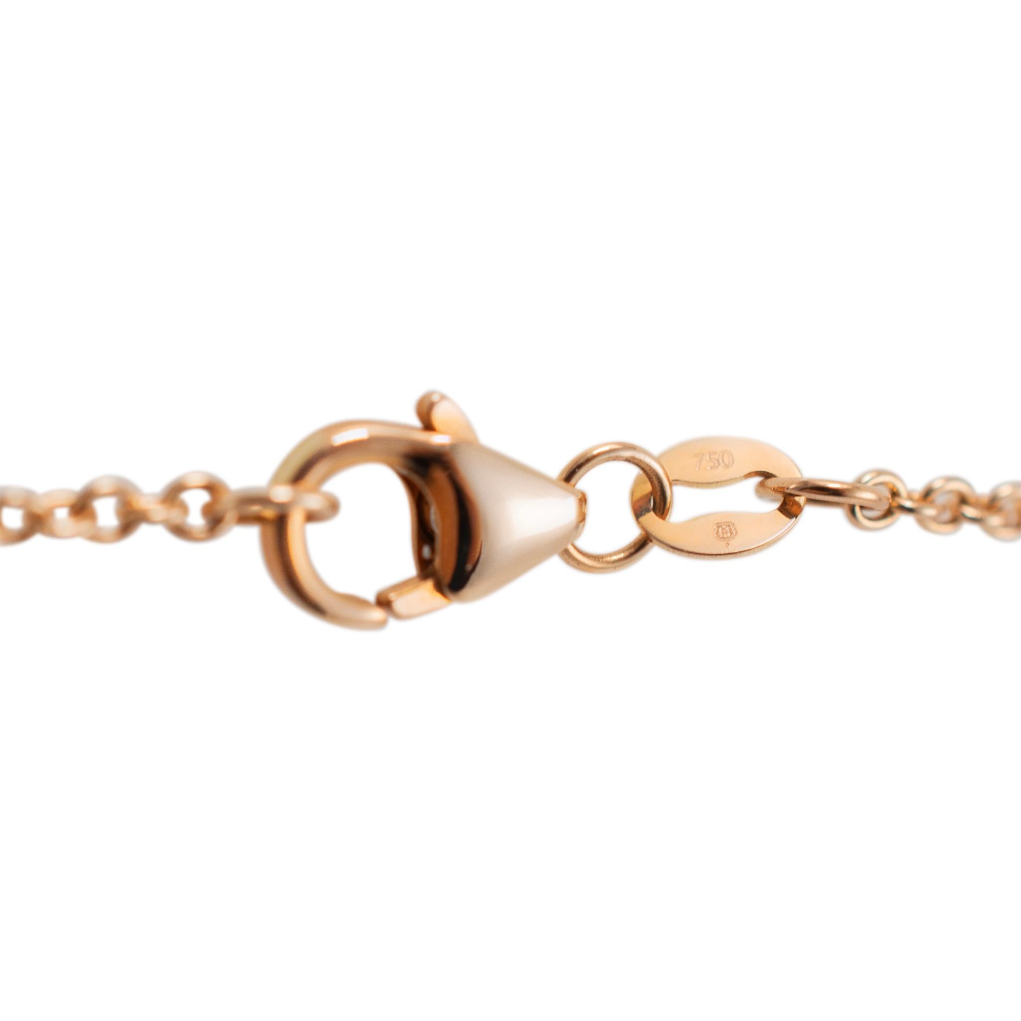 Women's Mikimoto Morning Dew 18K Rose Gold 3 Diamonds 10MM Pearl Pendant Necklace For Sale