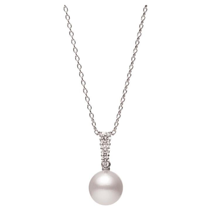Mikimoto Morning Dew Akoya Cultured Pearl Pendant 18K White Gold MPA10395ADXW