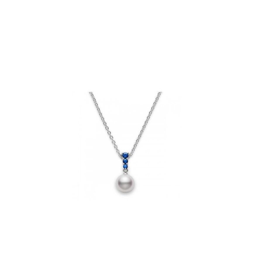 blue akoya pearl pendant