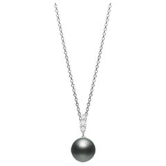 Mikimoto Ciondolo con perle nere dei mari del sud e diamanti MPA10383BDXW