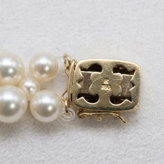 Collana Mikimoto con perle Akoya a più fili in oro 18 carati