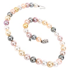 Mikimoto - Collier de perles des mers du Sud multicolores