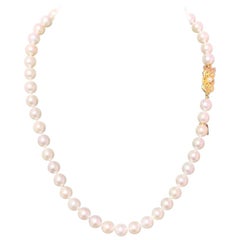 Mikimoto Necklace 18 Karat 16.75 in Estate Certified