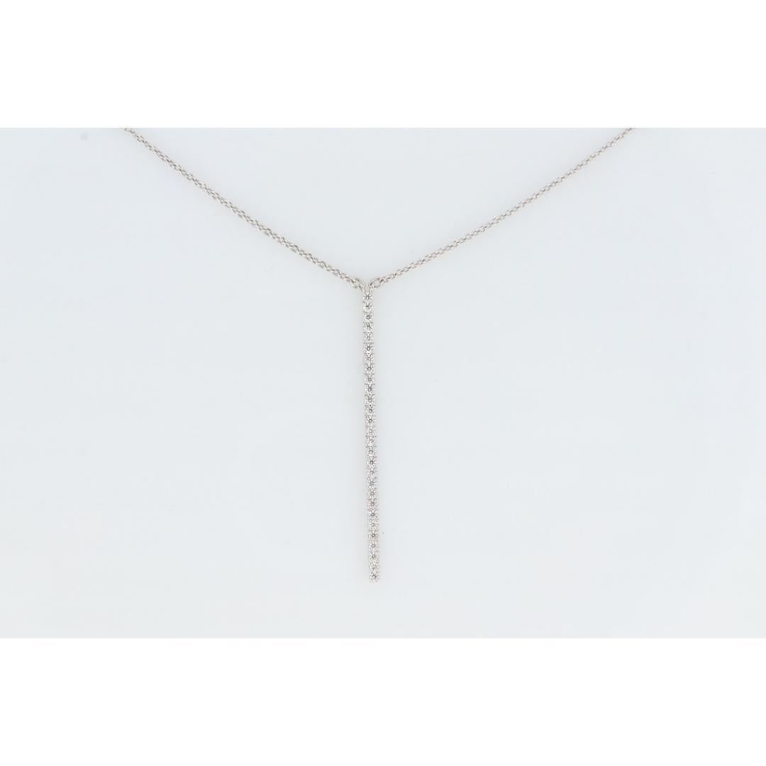 MIKIMOTO Necklace. 18k White gold Mikimoto Diamond Bar pendant. 18k White For Sale 5