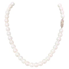 Collier Mikimoto Perle d'Akoya 18 carats certifiée par l'Etat