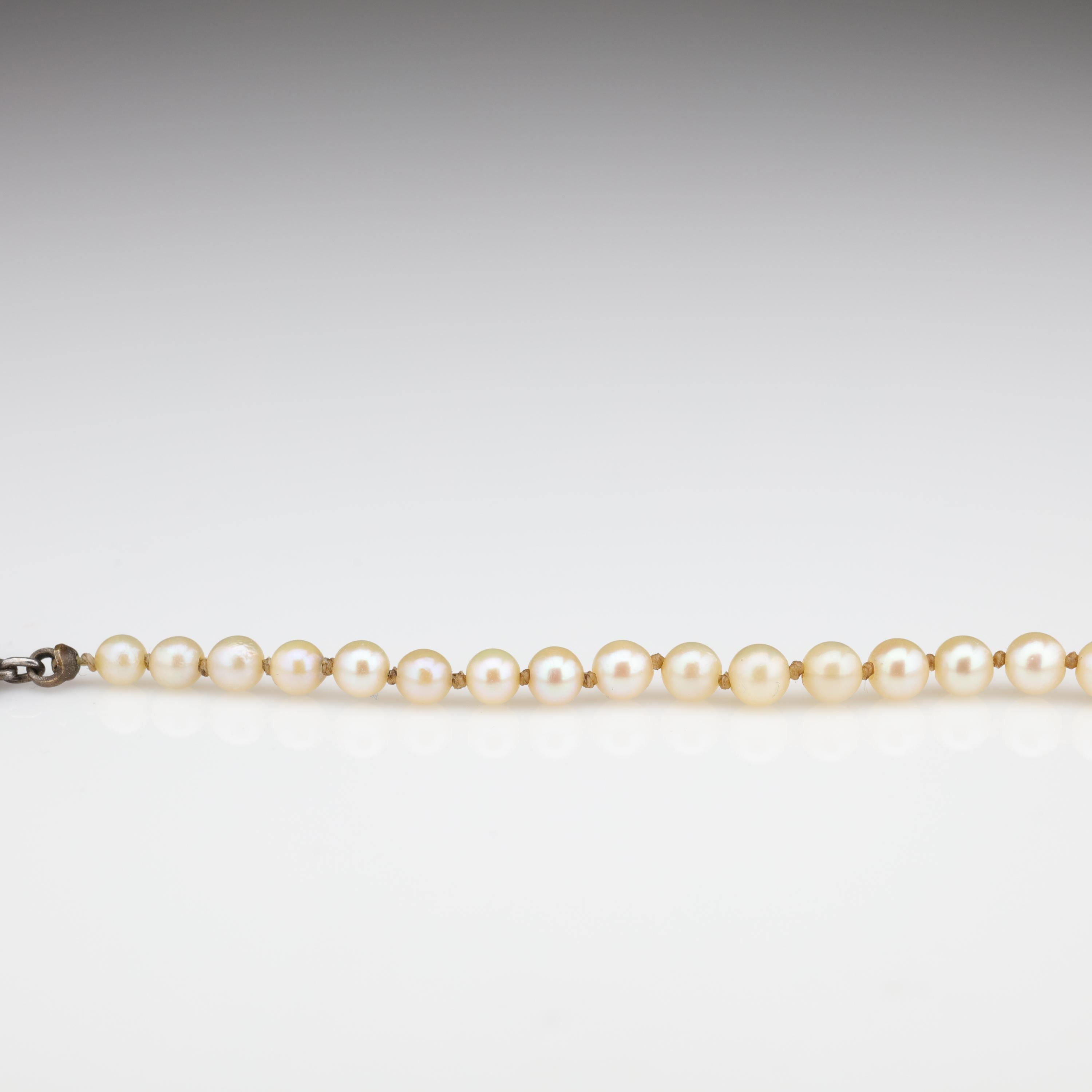 Women's or Men's Mikimoto Original Strand of First Viable Cultured Pearls, circa 1920s