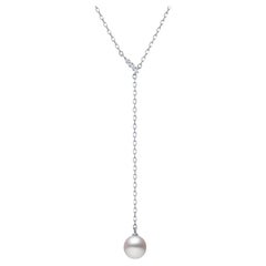 Mikimoto Pearl and Diamond Y Necklace MPQ10180ADXW
