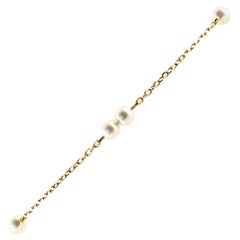 Mikimoto Pearl Bracelet 18K Yellow Gold with Pearls