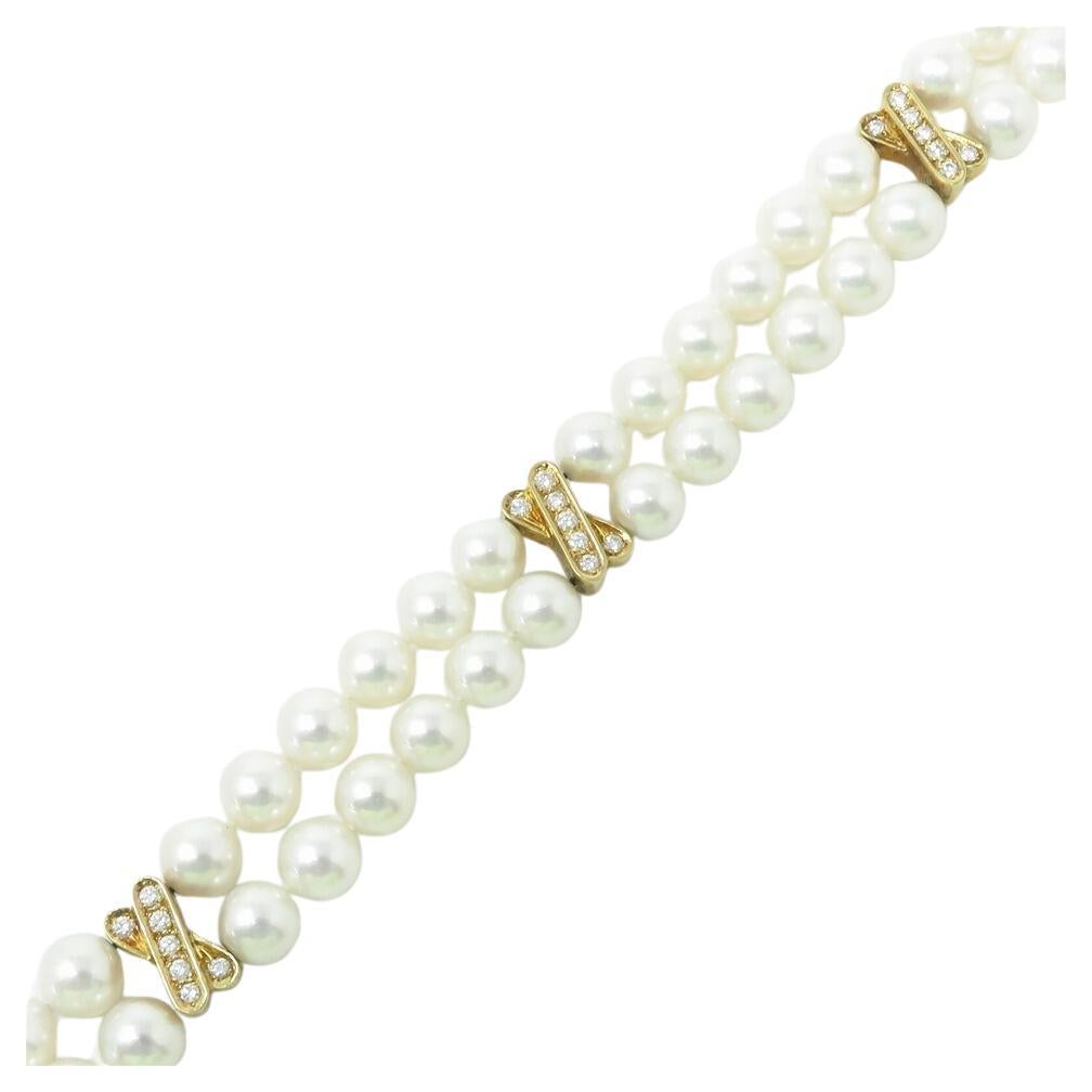 Mikimoto Pearl Diamond Bracelet